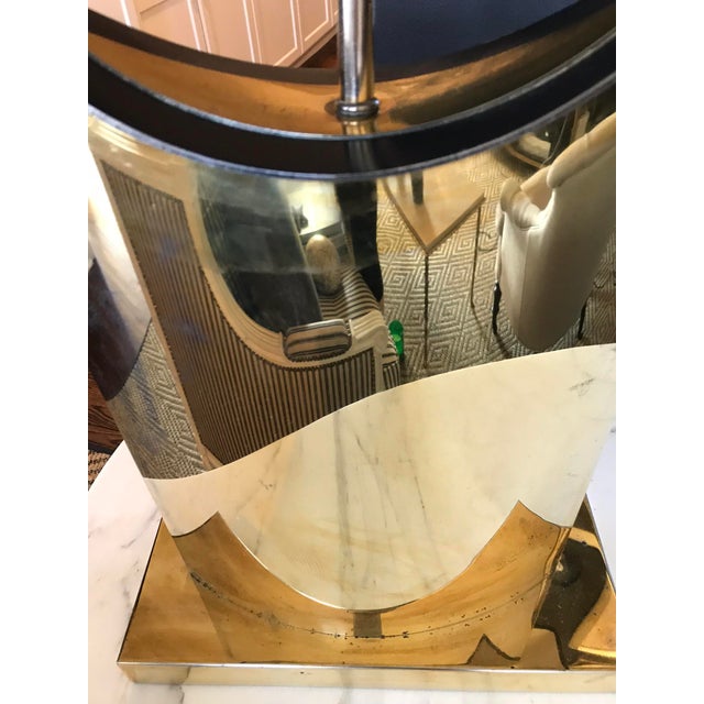 Vintage 1970s Mid-Century Italian Brass Sculptural Table Lamp - Coconut Company Nyc For Sale - Image 10 of 13