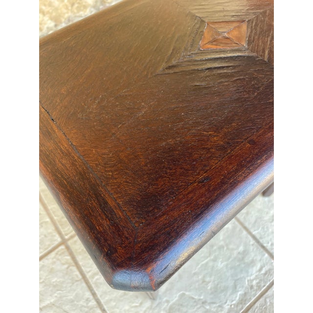 1930s Art Deco Walnut Side Table with Shelf, 1930s For Sale - Image 5 of 18