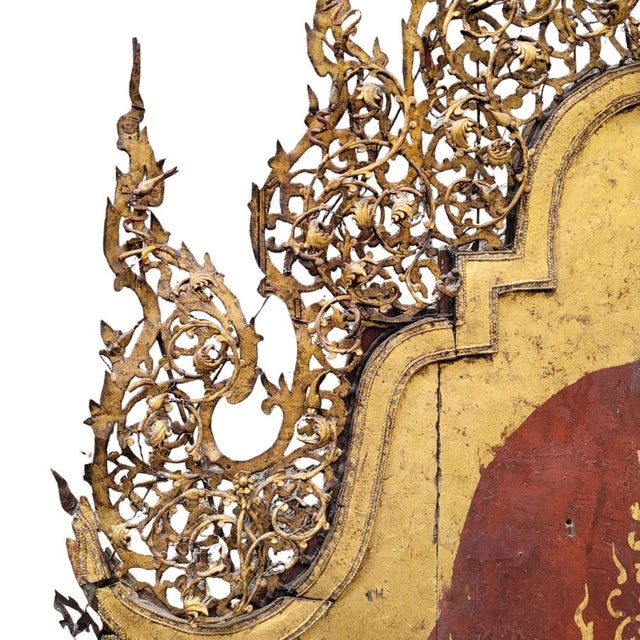 Burmese Artist, Baroque Altar, 1800s, Metal, Wood and Gold For Sale - Image 4 of 18