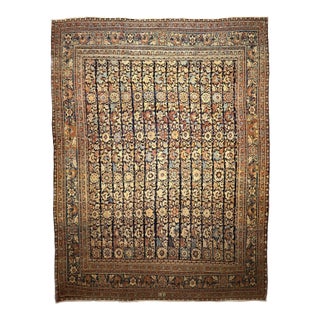 Antique Persian Haji Jalili Tabriz Rug 10’6" X 13’9” For Sale