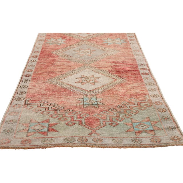 Vintage Turkish Oushak Rug, 02'08 X 10'07 For Sale - Image 4 of 9