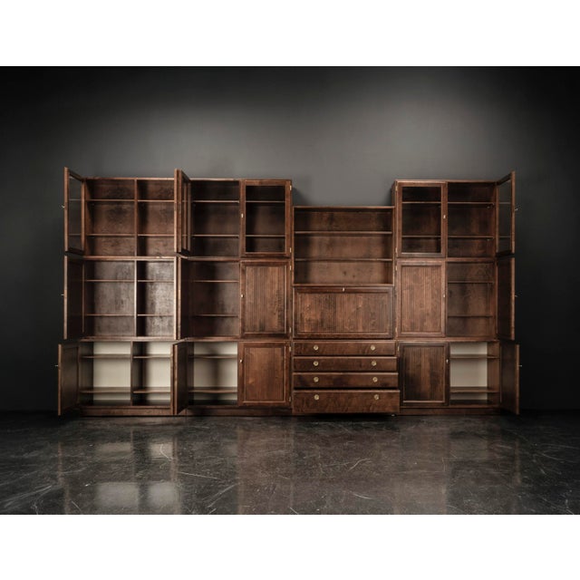 Brown Modular Wall Unit Anjala by Olli Borg for Asko Oy, Finland, 1960s, Set of 12 For Sale - Image 8 of 18
