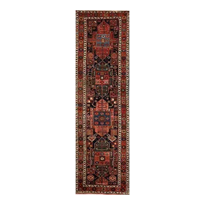 1940s Vintage Persian Heriz Runner Rug 3’2″ X 11’0″