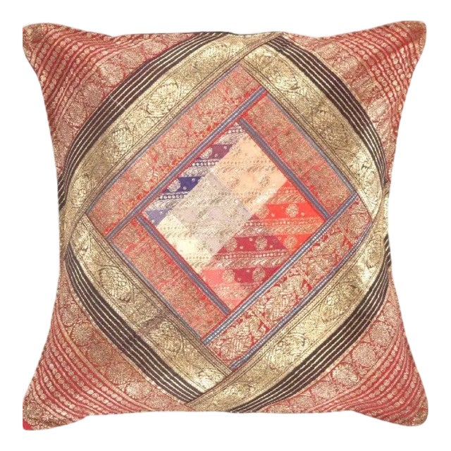 Pasargad DC Sari Silk Square Pillow Case For Sale