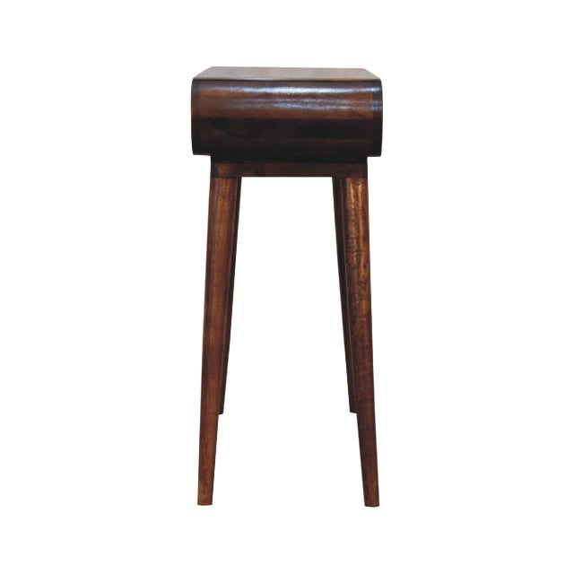 Not Yet Made - Made To Order Chestnut-Finish Mango Wood Scandinavian Console Table For Sale - Image 5 of 7