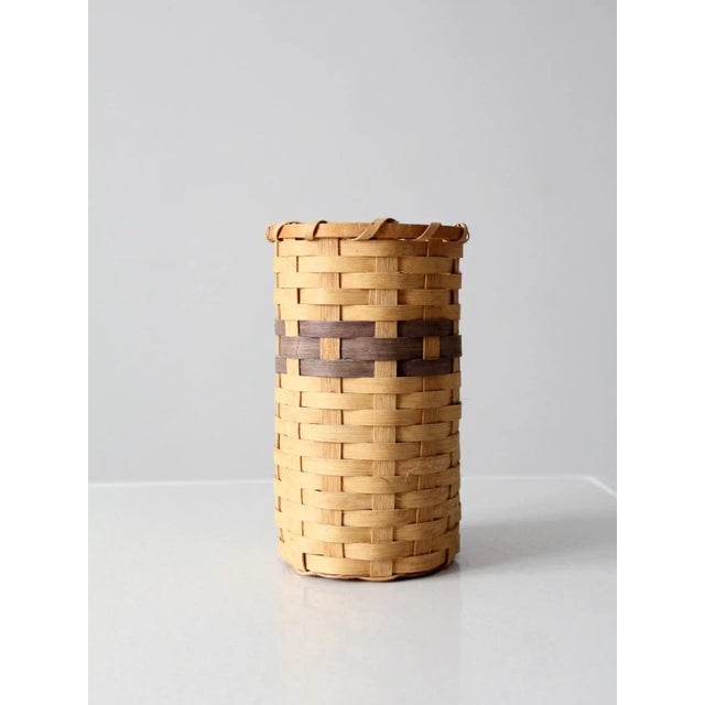 Vintage Hand-Woven Basket For Sale - Image 11 of 11