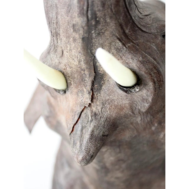 Antique Leather Elephant For Sale - Image 11 of 13