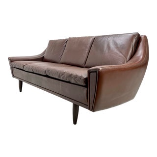 1960’s Danish Leather Sofa For Sale