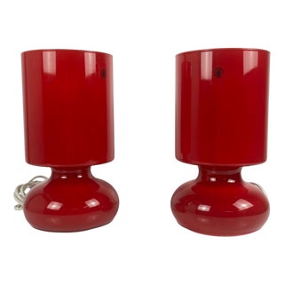 Lykta Red Lamps from Ikea, 1990, Set of 2 For Sale