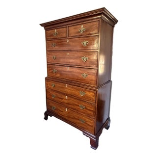 Antique Georgian Chest on Chest Highboy For Sale