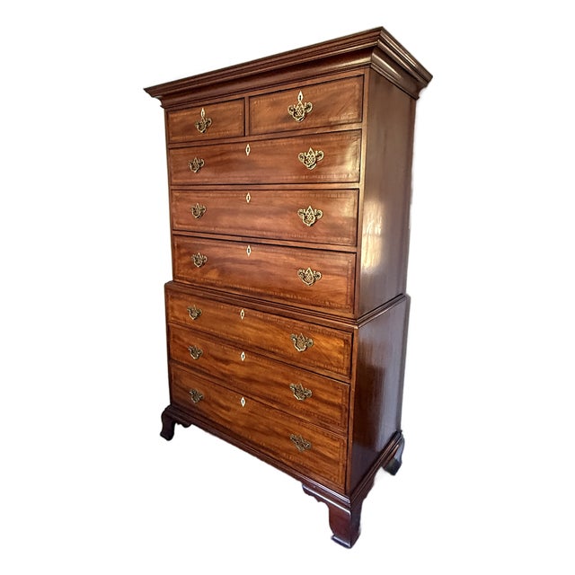Antique Georgian Chest on Chest Highboy For Sale
