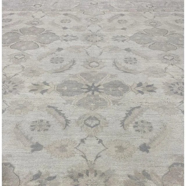 Textile Handwoven Oushak Style Area Rug 9’1″ X 11’7″ For Sale - Image 7 of 11