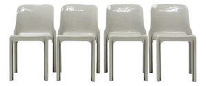 Selene Chairs by Vico Magistretti for Artemide, 1960s, Set of 4