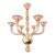 1970s Pink Neoclassical Murano Glass Chandelier For Sale