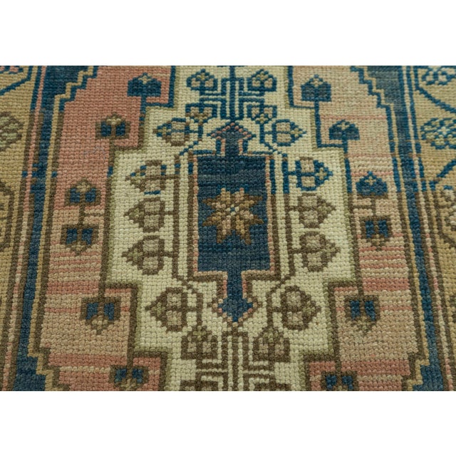 Turkish Mini Rug Oriental Hand Knotted Vintage Rug 1'10" x 3'3" #20716 For Sale In Houston - Image 6 of 8