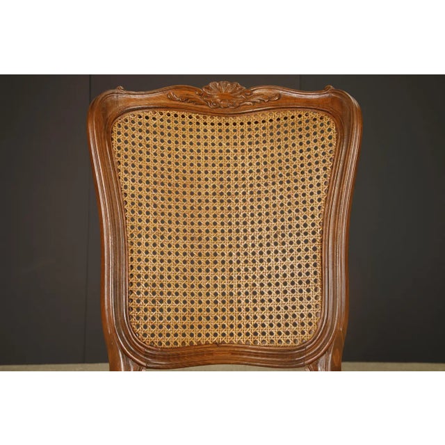 Pair of Antique Louis XV Style Walnut Caned Side Chairs, France, 19th Century For Sale - Image 14 of 18