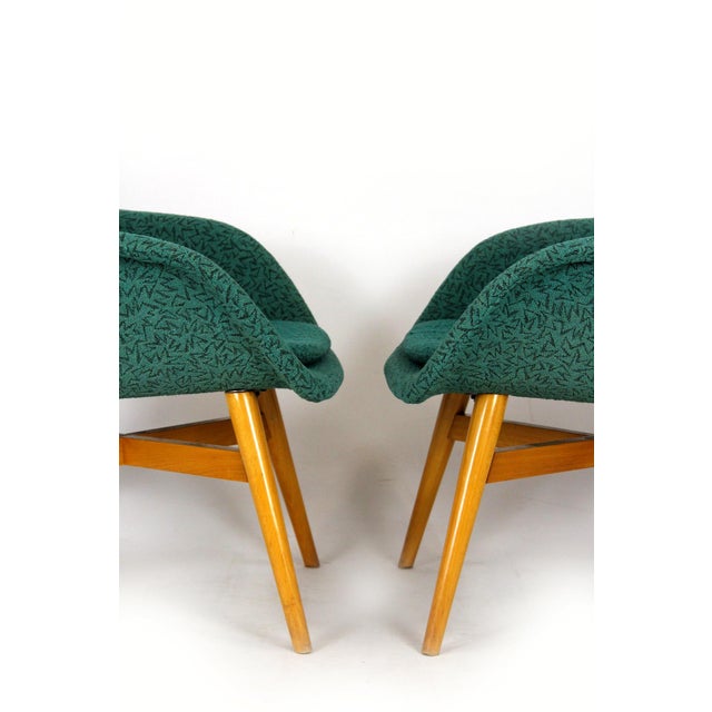 Brown Armchairs by Miroslav Navratil for Tatra Nábytok, 1960s, Set of 2 For Sale - Image 8 of 18