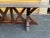 Rustic / Primitive Farm Style Dining Table W/ Zinc Top & Oak Trestle Base For Sale - Image 4 of 5