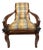Vintage Upholstered Walnut Armchair For Sale