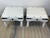 Boho Chic Coffee Tables in White-Washed Wood and Black Wrought Iron, 1990s, Set of 2 For Sale - Image 3 of 12