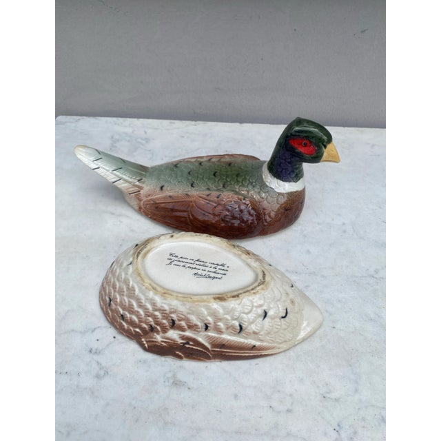 1950s French Country Majolica Pheasant Tureen, Circa 1950 For Sale - Image 5 of 5
