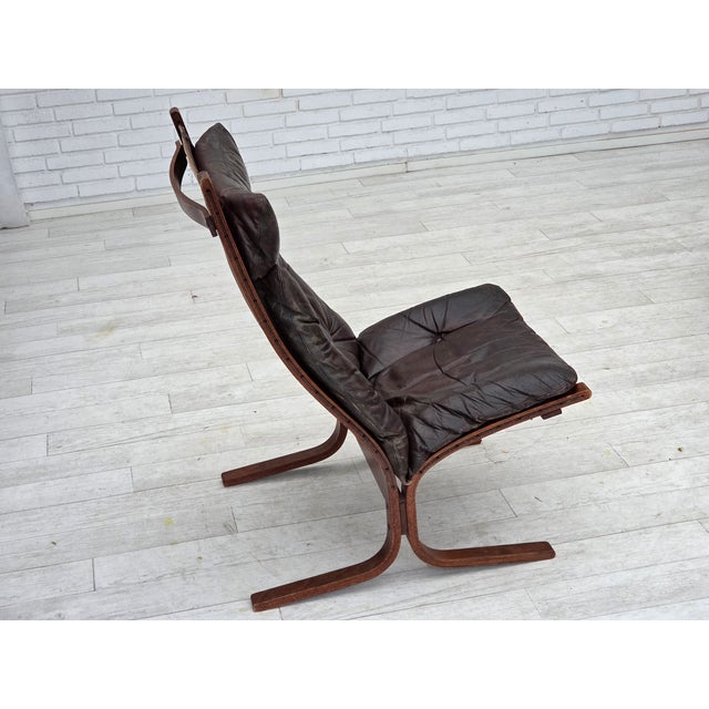 Norwegian Siesta Lounge Chair in Leather by Ingmar Relling for Westnofa, 1970s For Sale - Image 15 of 18