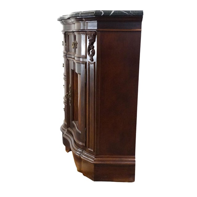 Bernhardt Furniture Contemporary Traditional Style 76" Buffet W. Black Granite Top 368-133 For Sale - Image 11 of 15