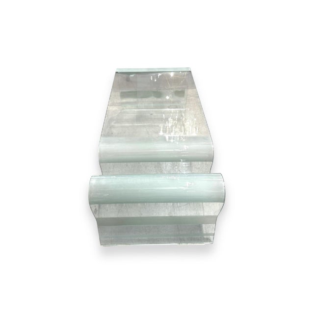 Bent Glass Coffee Table For Sale - Image 4 of 4