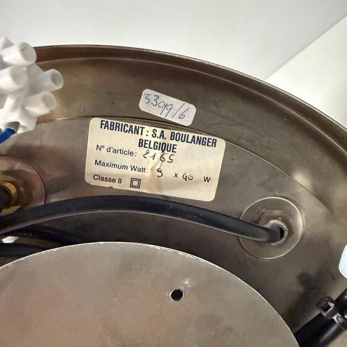 Brass Model 2165 Ceiling Lamp by S.A. Boulanger, 1970s For Sale - Image 3 of 10