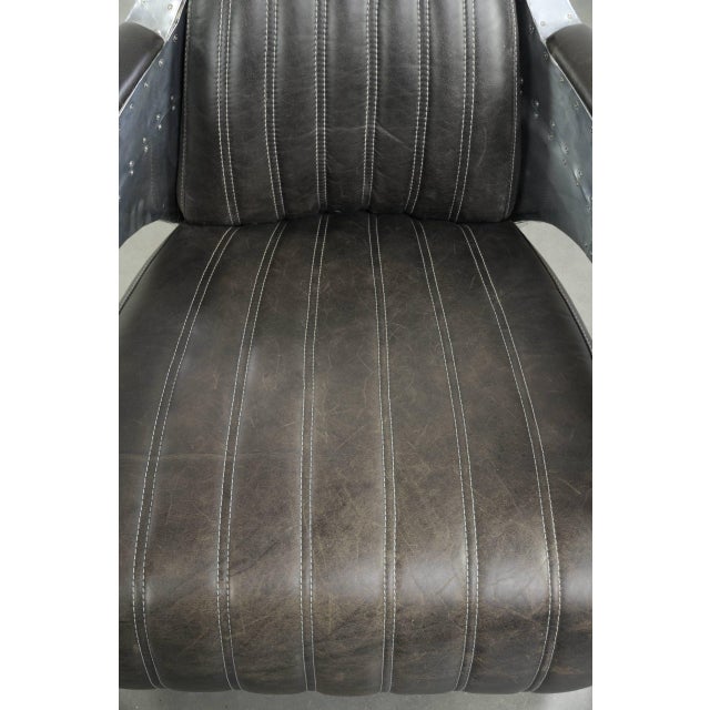 Club Chair in Cowhide Leather with Aluminium For Sale - Image 6 of 14
