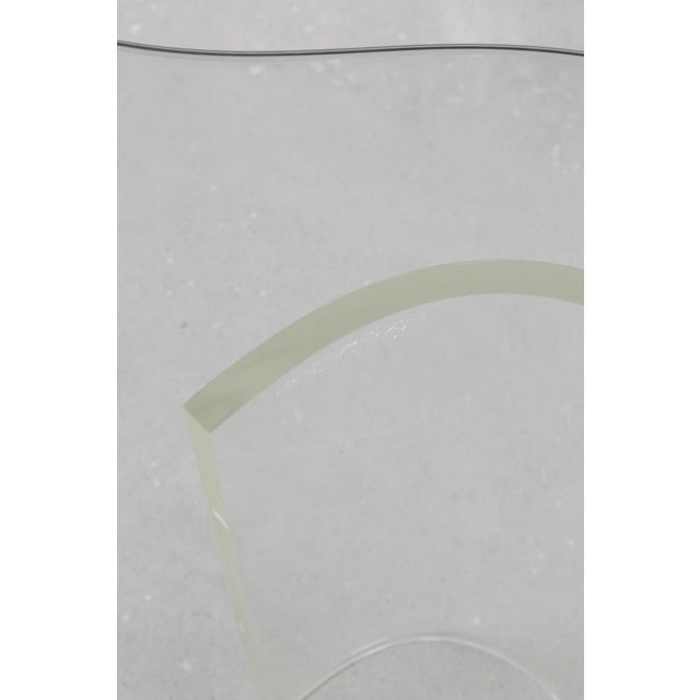 1980s Biomorphic Lucite and Glass Side Table Regular Price For Sale - Image 5 of 8