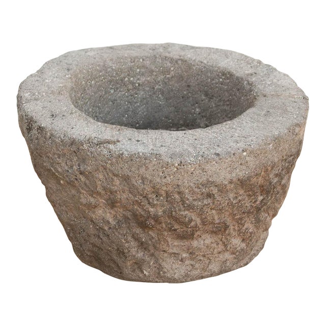 Primitive Stone Mortar Bowl For Sale