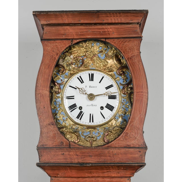 19th Century French Comtoise Grandfather Clock For Sale - Image 4 of 10
