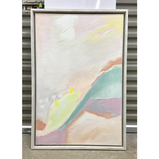 2010s "California Dreaming" Contemporary Postmodern Style Abstract Oil Painting, Framed For Sale - Image 5 of 5