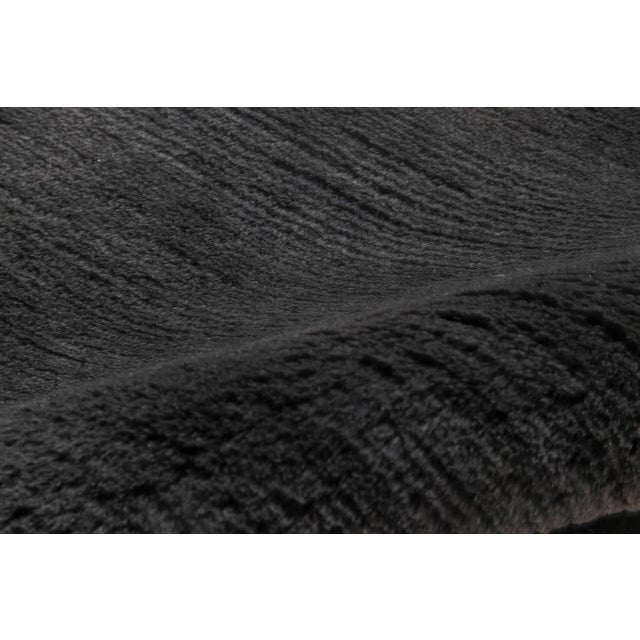 Modern black mohair rug by Doris Leslie Blau. Size: 4'7" × 5'5" (139 × 165 cm) The only thing that can compare to the...