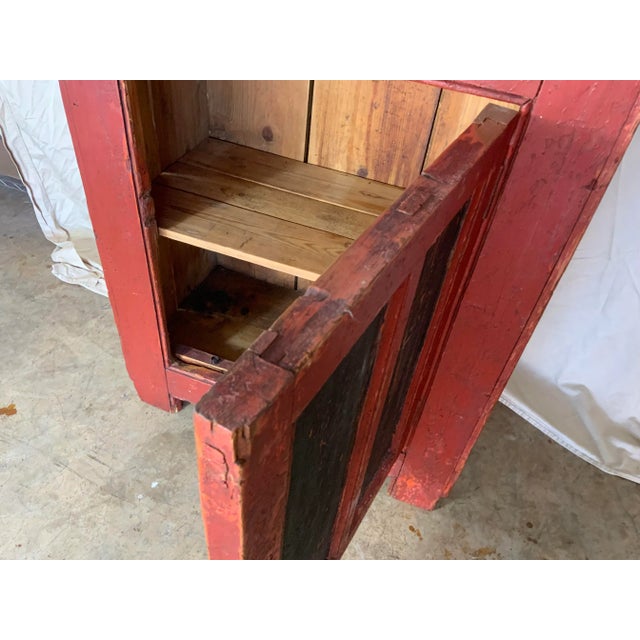 Wood Primitive Pine Cupboard For Sale - Image 7 of 12