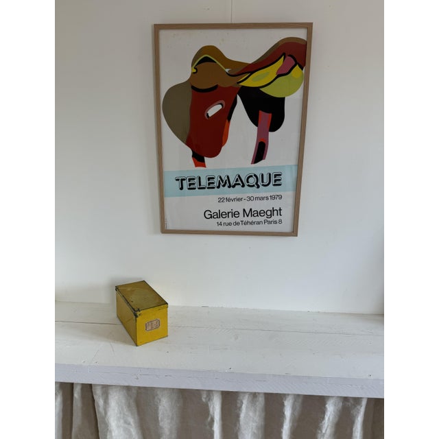 Telemaque Maeght Gallery Poster by Hervé, 1979, in Good conditions. Designed 1970 to 1979