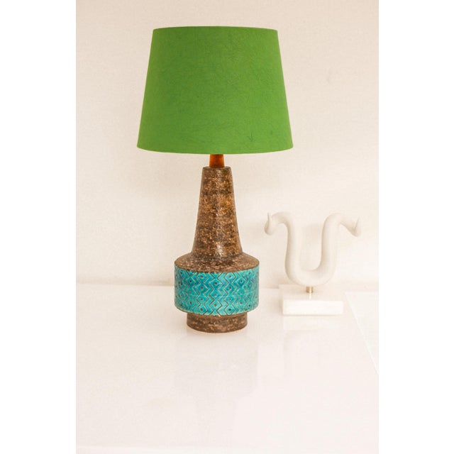 Bitossi Pottery Lamp in Rimini Blue Ceramic by Aldo Londi, Italy, 1970s For Sale - Image 13 of 18