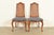 French Provincial Baker Furniture Style French Provincial Louis XV Carved Walnut and Cane Back Side Chairs or Dining Chairs, Pair For Sale - Image 3 of 14