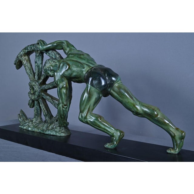 Art Deco Allegory of Strength, 1940, Bronze For Sale - Image 11 of 16