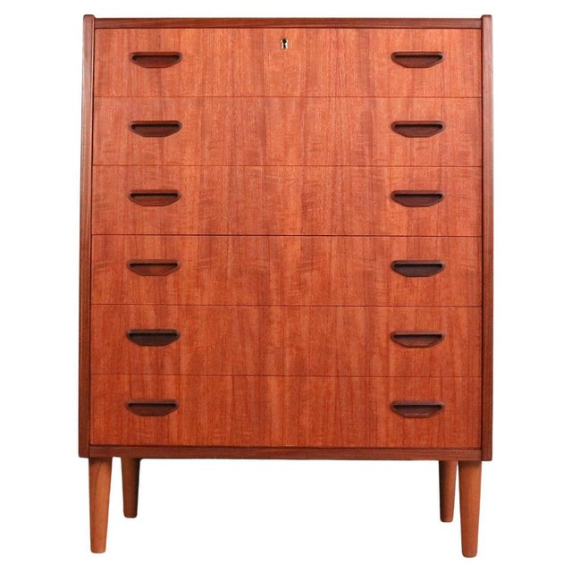 Mid-Century Modern Chest of 6 Drawers in Teak, Denmark, 1960s For Sale - Image 10 of 10