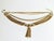 Miriam Haskell Vintage 1970s Gold Tone Multi-Strand Tassel Bib Necklace, Etruscan Revival Style For Sale - Image 4 of 16