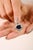1920s Style 2.6 Ct Deep Blue Sapphire Art Deco Diamond Ring Size 5.5 in 14k White Gold For Sale In New York - Image 6 of 16