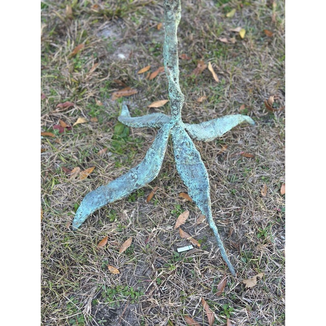 Metal Hand Crafted Bronze Butterfly Drink Table For Sale - Image 7 of 7