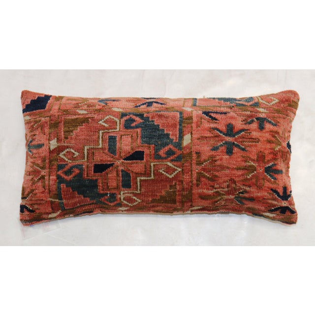 Contemporary Bolster Antique Turkeman Rug Rug Pillow For Sale - Image 3 of 5