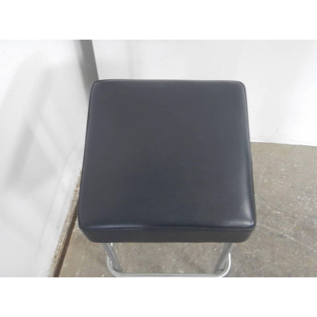 Black Leatherette Stool, 1970s For Sale - Image 6 of 9