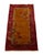 1930s Chinese Art Deco Hand-Knotted Red & Golden Wool Rug For Sale - Image 4 of 9