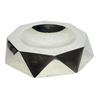 Vintage Art Deco Solid Polished Brass Ashtray From the 70's For Sale