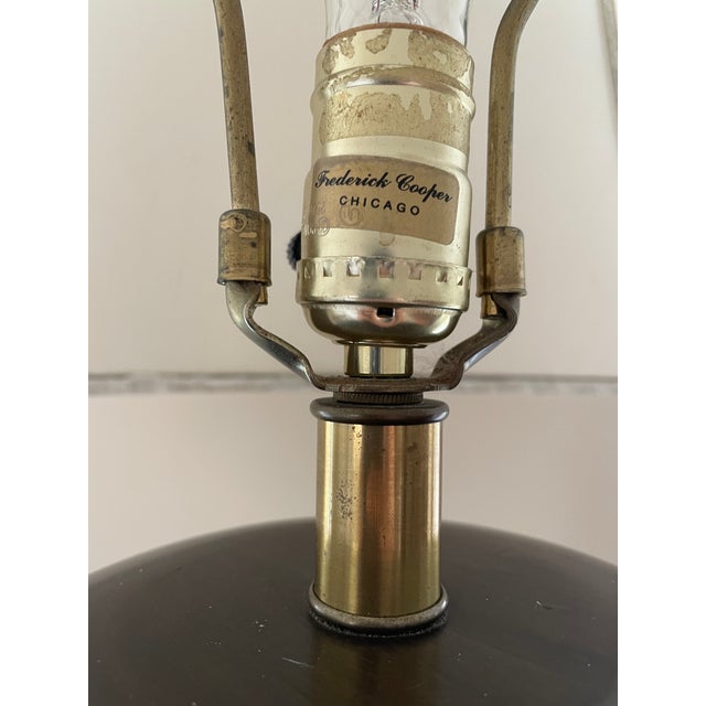 Gray Vintage Frederick Cooper Floral Ginger Jar Chinoiserie Table Lamp With Shade For Sale - Image 8 of 12