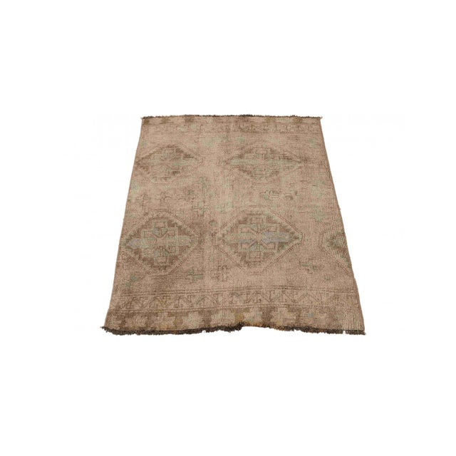 Vintage Faded Small Kars Rug - 2`5″ X 3`11″ Ft For Sale - Image 4 of 6